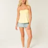 Strapless Cinched Babydoll Top