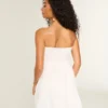 Strapless Crochet-Style Bodice Babydoll Mini Dress Strapless Crochet-Style Bodice Babydoll Mini Dress