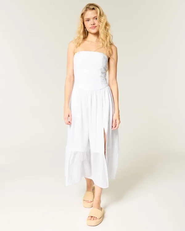 Strapless Embroidered Maxi Dress Strapless Embroidered Maxi Dress
