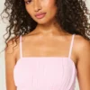 Strapless Handkerchief Hem Top