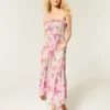Strapless Smocked Maxi Dress