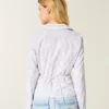Stretch Poplin Button-Through Shirt