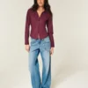 Stretch Poplin Button-Through Shirt