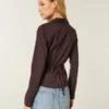 Stretch Poplin Button-Through Shirt
