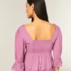 Three-Quarter Sleeve Babydoll Top Three-Quarter Sleeve Babydoll Top