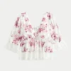 Three-Quarter Sleeve Babydoll Top Three-Quarter Sleeve Babydoll Top