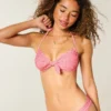 Tie-Front Halter Bandeau Bikini Top