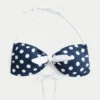 Tie-Front Halter Bandeau Bikini Top