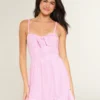 Tie Front Knit Mini Dress Tie Front Knit Mini Dress