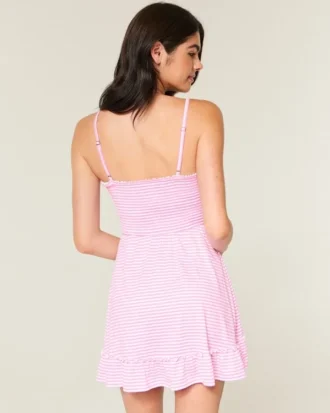Tie Front Knit Mini Dress