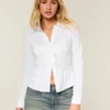 Tuxedo-Style Stretch Poplin Shirt