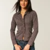 Tuxedo-Style Stretch Poplin Shirt
