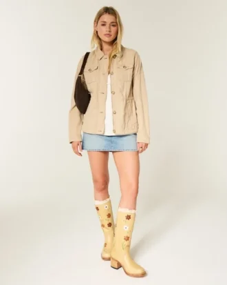 Twill Y2K Military Jacket