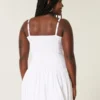 V-Neck Bubble Mini Dress