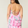 V-Neck Ruffled Tier Babydoll Mini Dress V-Neck Ruffled Tier Babydoll Mini Dress