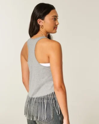 Velvet Valley Graphic Fringe Tank