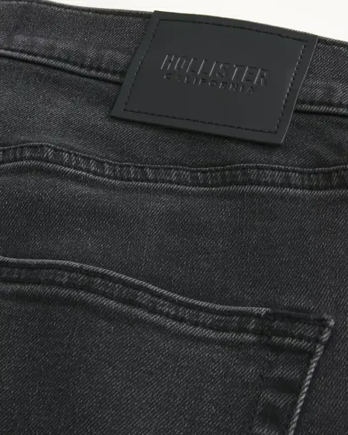 Washed Black Athletic Skinny Jeans