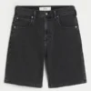 Washed Black Baggy Denim Shorts Washed Black Baggy Denim Shorts