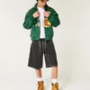 Washed Black Cat Graphic Super Baggy Denim Shorts Washed Black Cat Graphic Super Baggy Denim Shorts