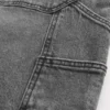 Washed Black Denim Baggy Painter Shorts