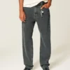 Washed Black Loose Jeans