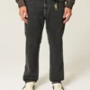 Washed Black Loose Painter Jeans