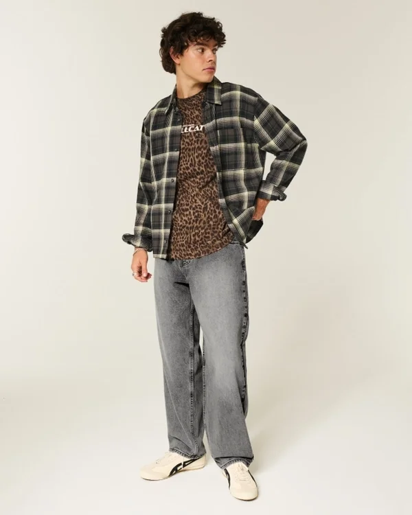 Washed Gray Skater Baggy Jeans Washed Gray Skater Baggy Jeans
