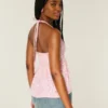 Woven Halter Babydoll Top Woven Halter Babydoll Top