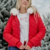 Zip-Up Pattern Puffer Jacket
