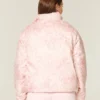 Zip-Up Pattern Puffer Jacket